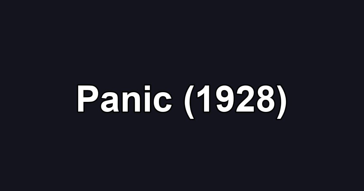 Panic (1928)
