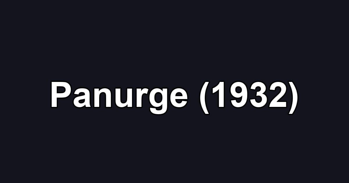Panurge (1932)