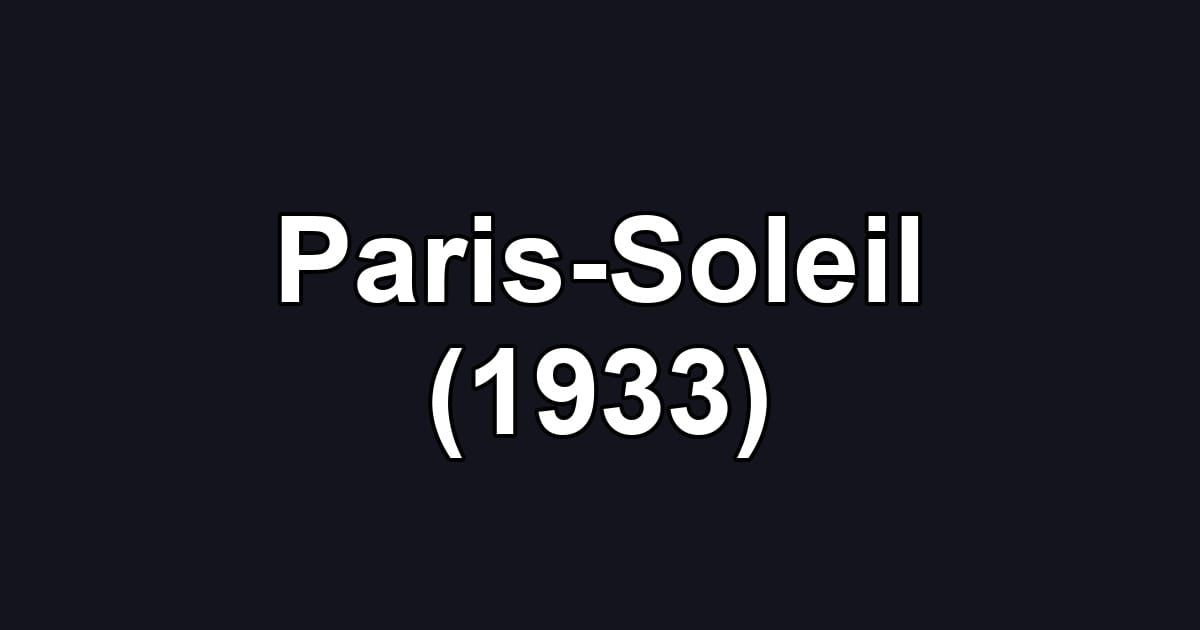 Paris-Soleil (1933)