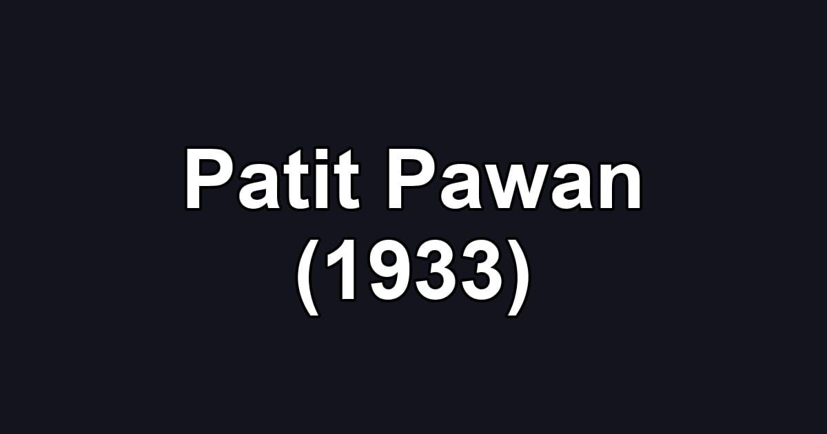 Patit Pawan (1933)