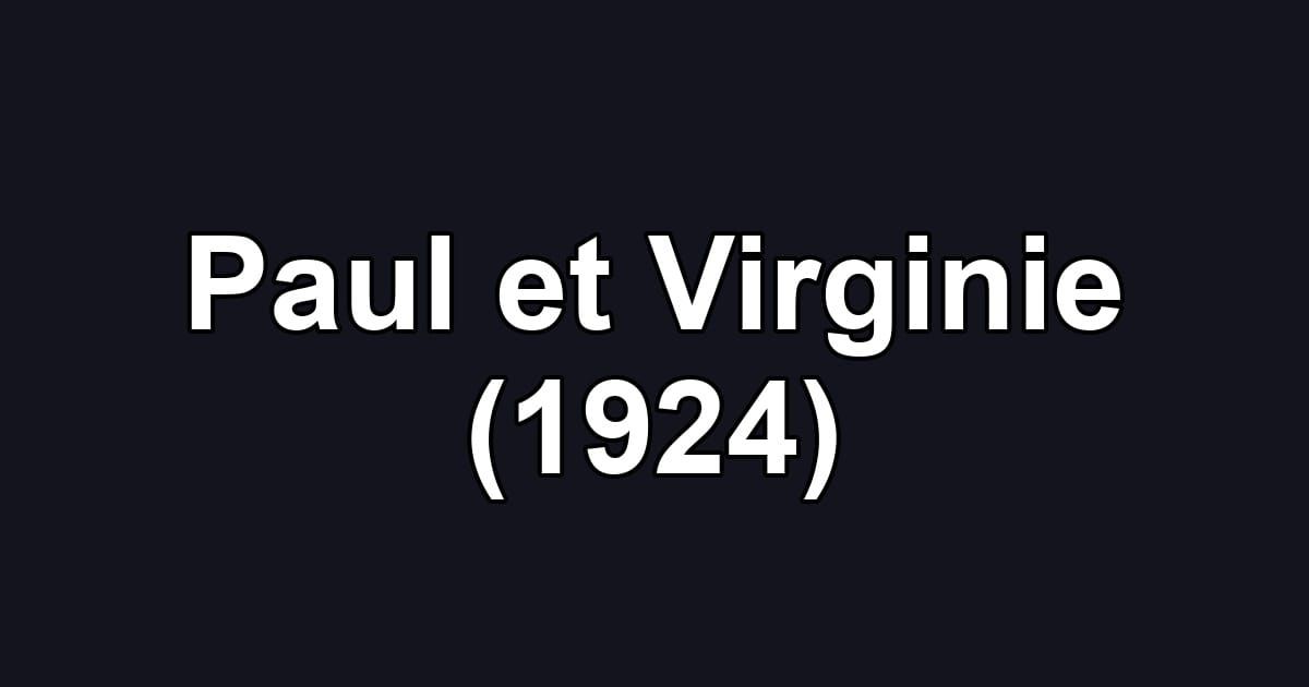 Paul et Virginie (1924)