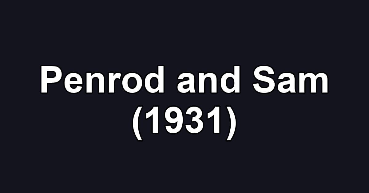 Penrod and Sam (1931)