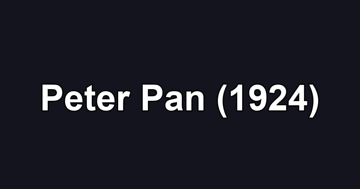 Peter Pan (1924)