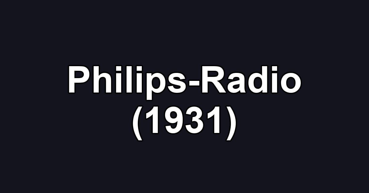 Philips-Radio (1931)