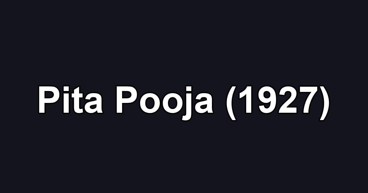 Pita Pooja (1927)
