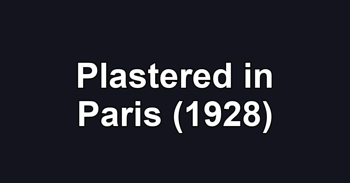 Plastered in Paris (1928)