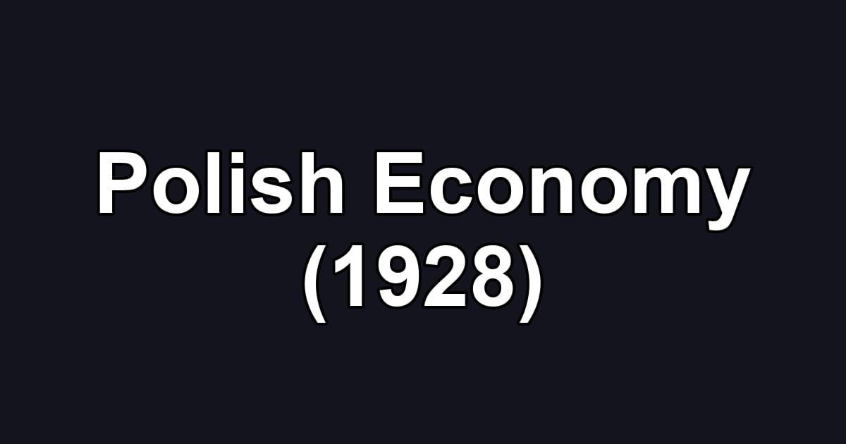 Polish Economy (1928)