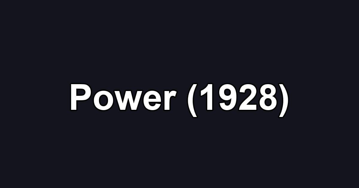 Power (1928)
