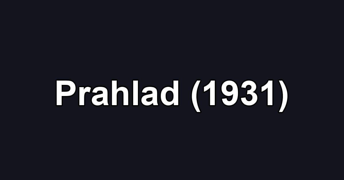 Prahlad (1931)