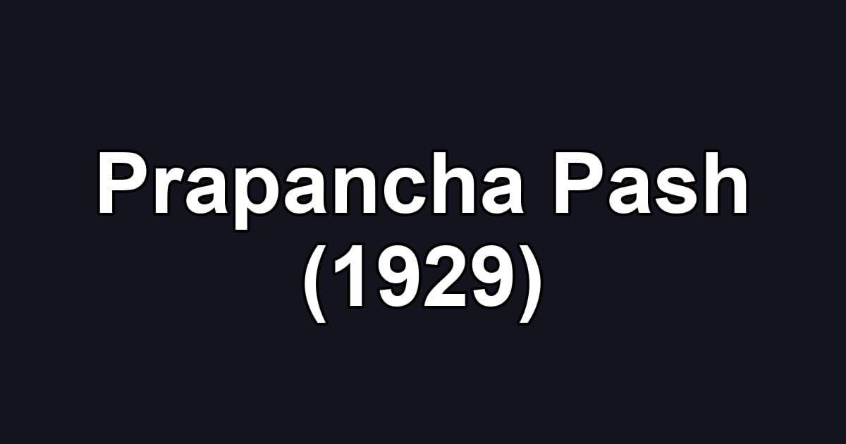 Prapancha Pash (1929)
