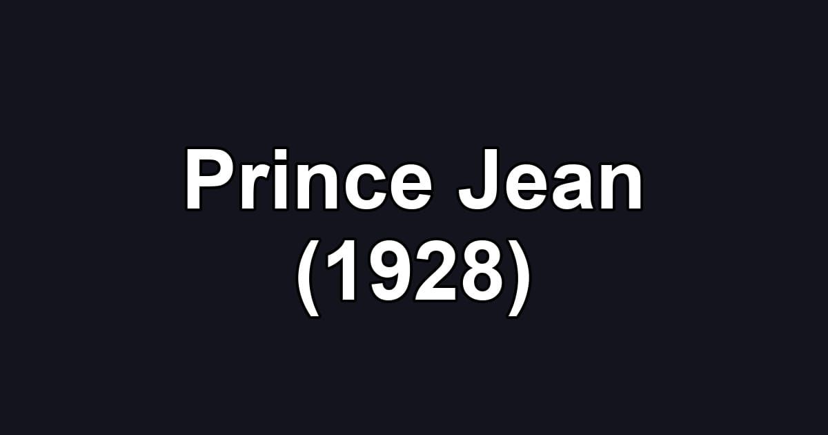 Prince Jean (1928)