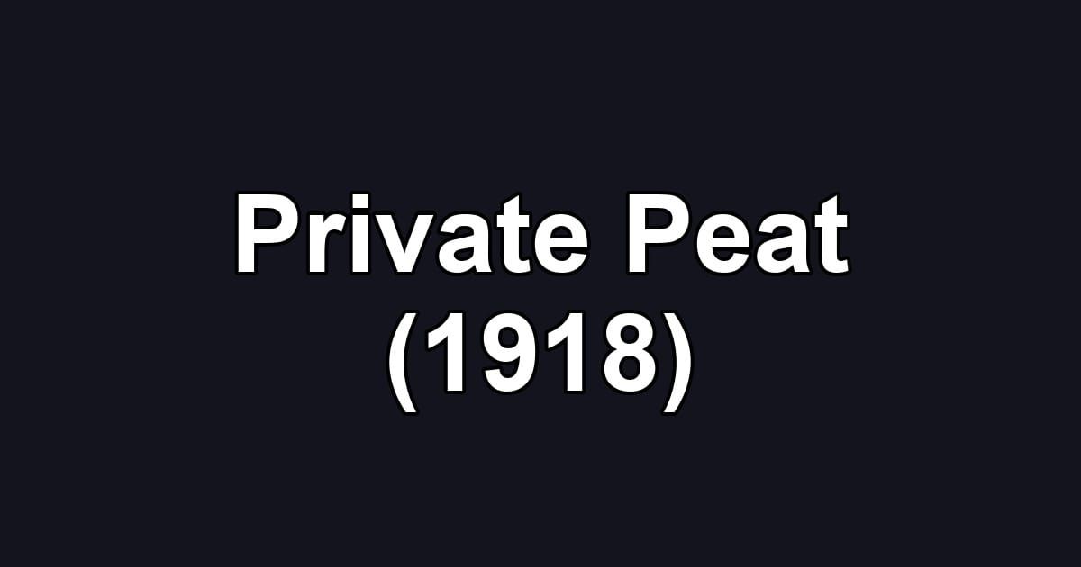 Private Peat (1918)