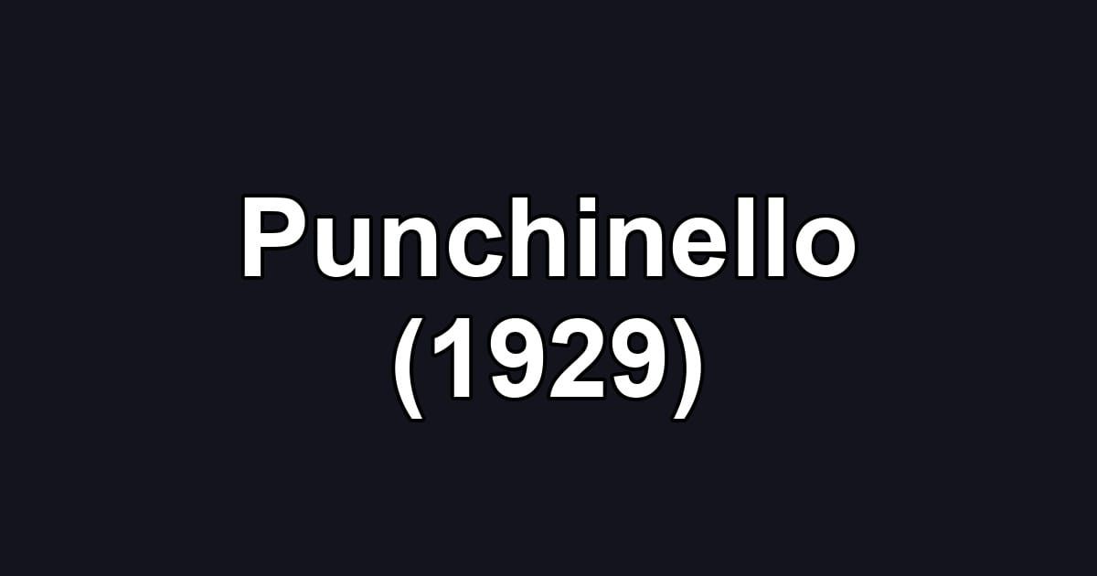 Punchinello (1929)