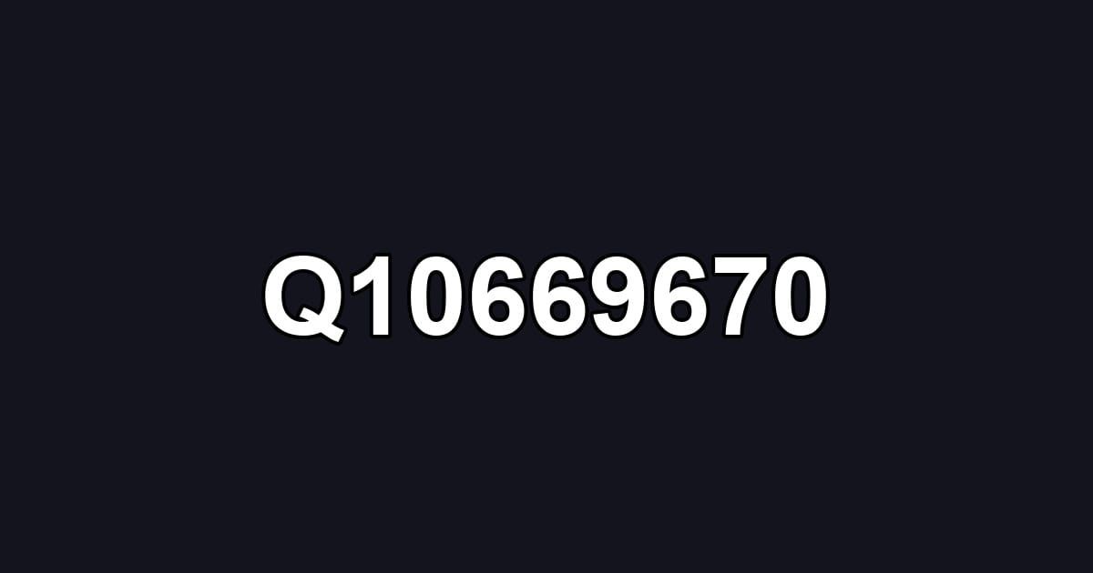 Q10669670