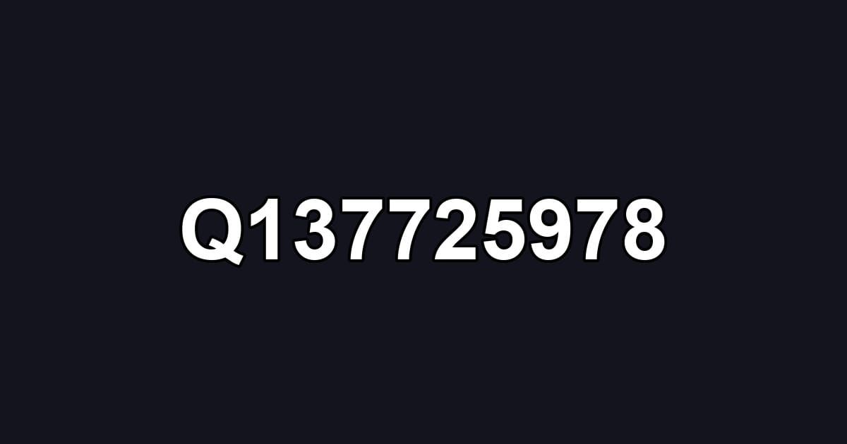 Q137725978