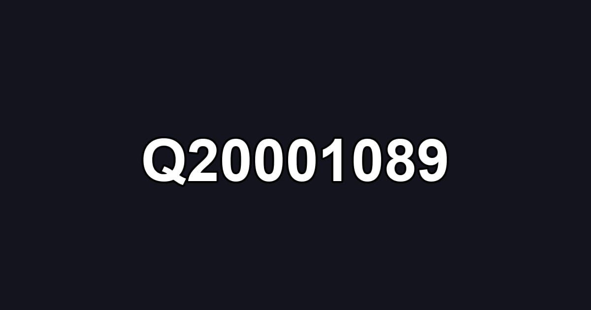Q20001089