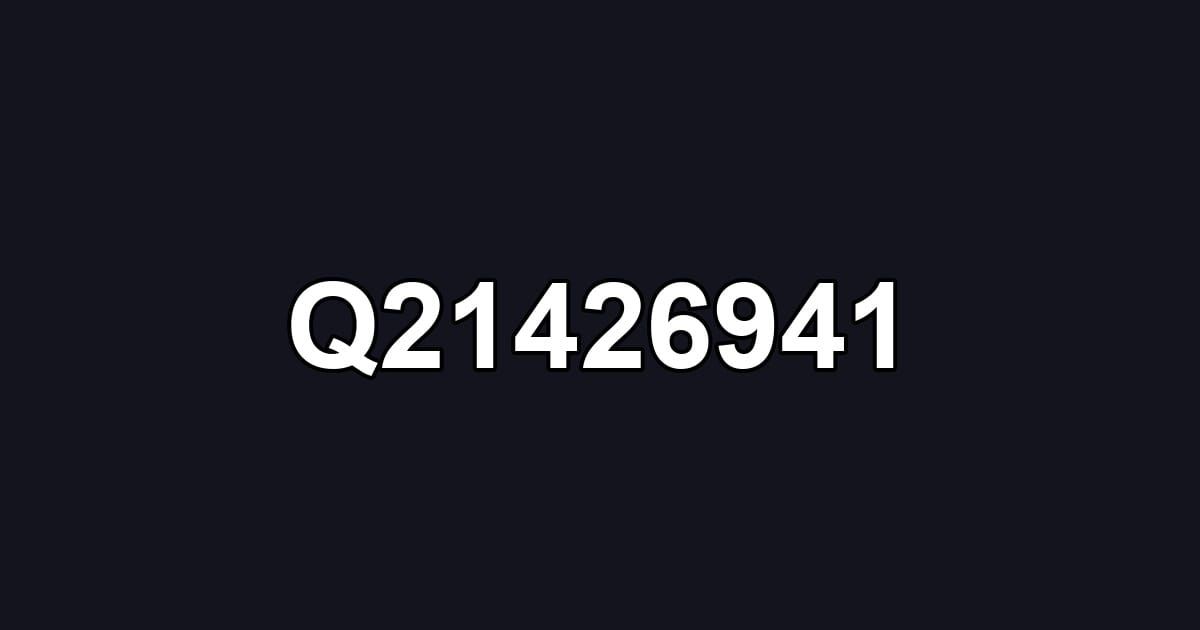 Q21426941