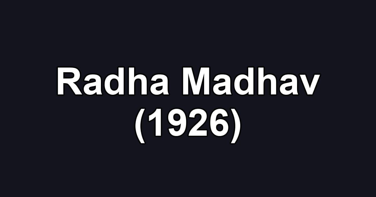 Radha Madhav (1926)