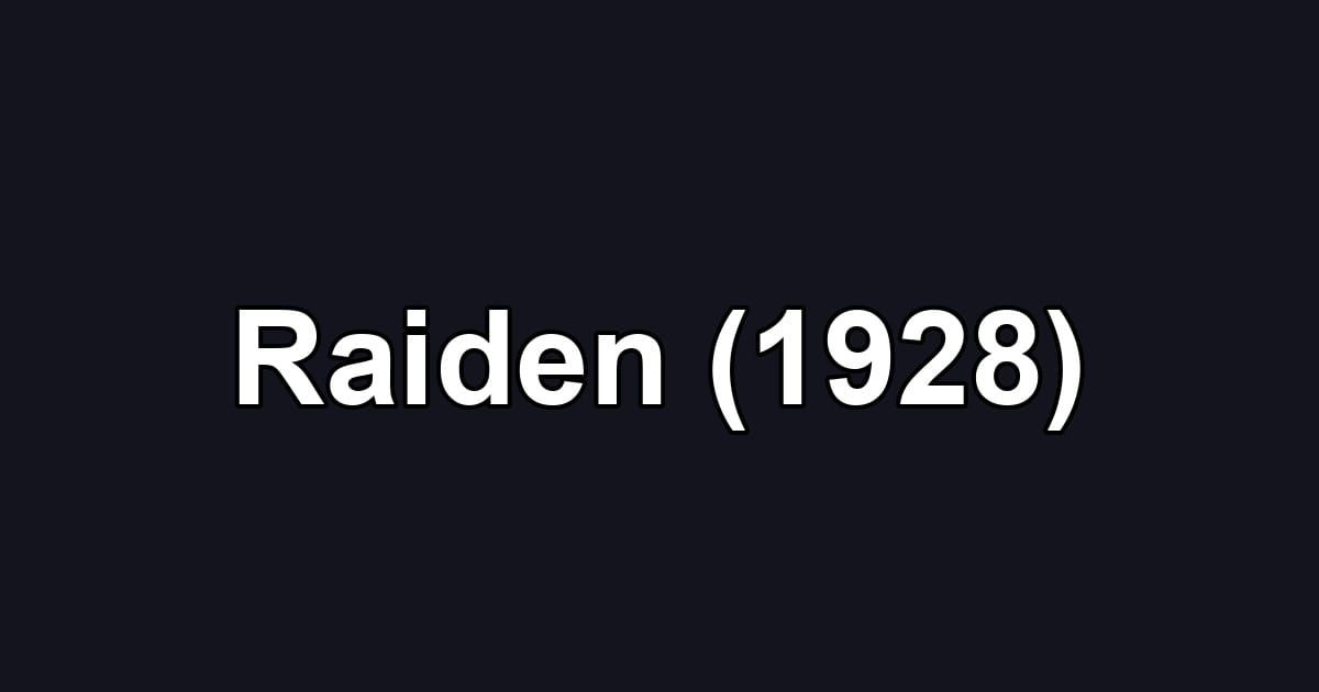 Raiden (1928)