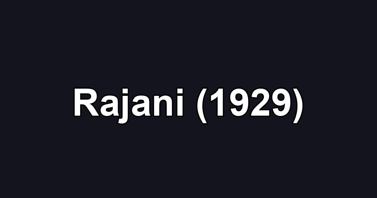 Rajani (1929)