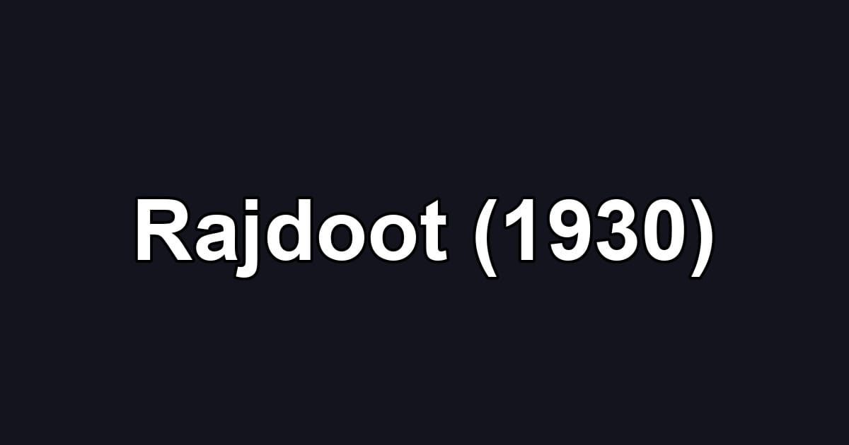 Rajdoot (1930)
