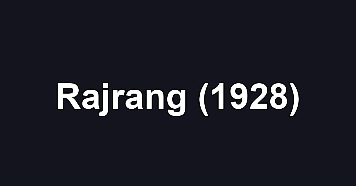 Rajrang (1928)
