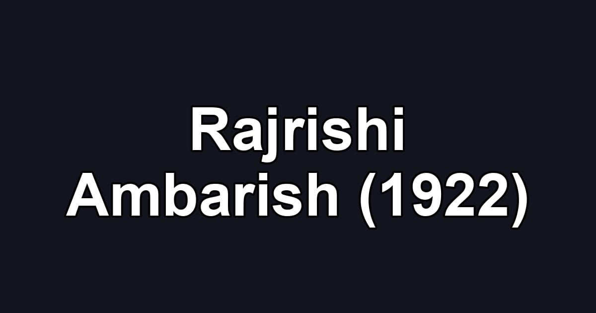 Rajrishi Ambarish (1922)