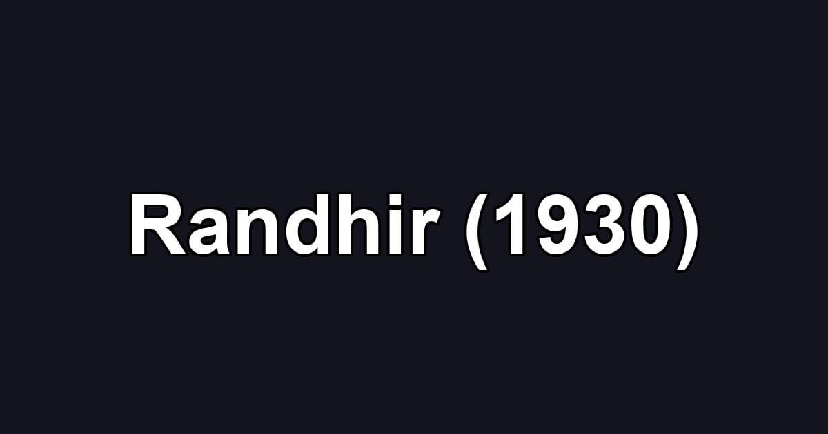 Randhir (1930)