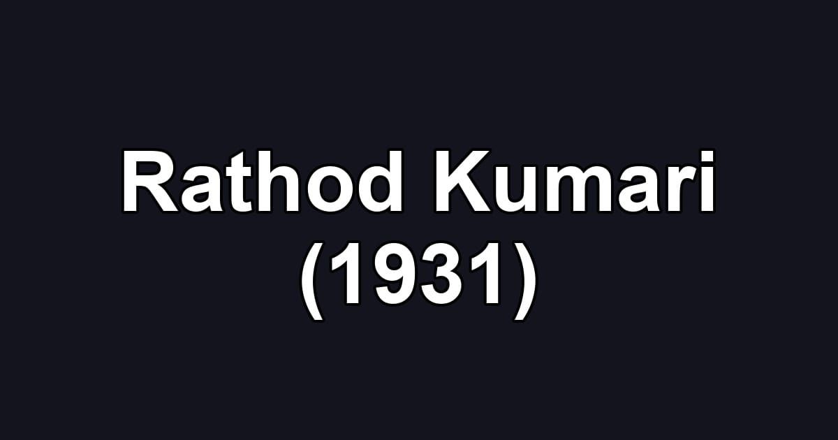 Rathod Kumari (1931)