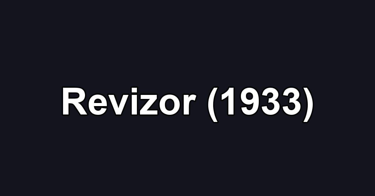 Revizor (1933)