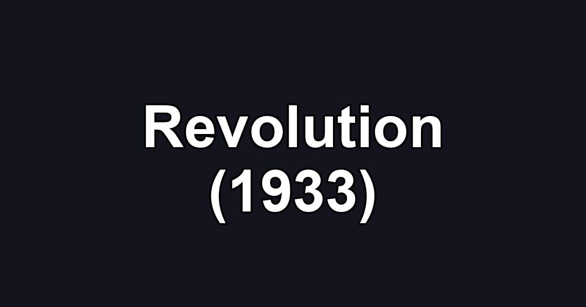 Revolution (1933)