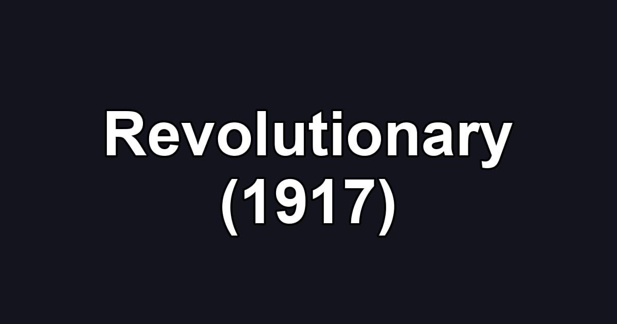 Revolutionary (1917)