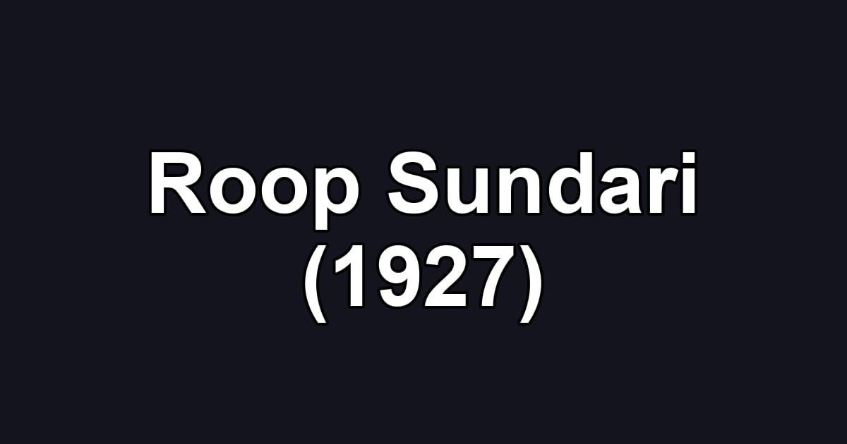 Roop Sundari (1927)