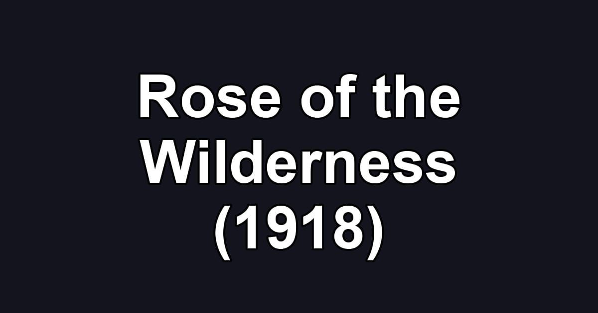 Rose of the Wilderness (1918)