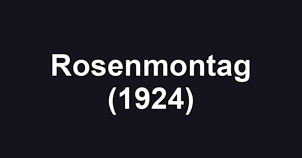 Rosenmontag (1924)