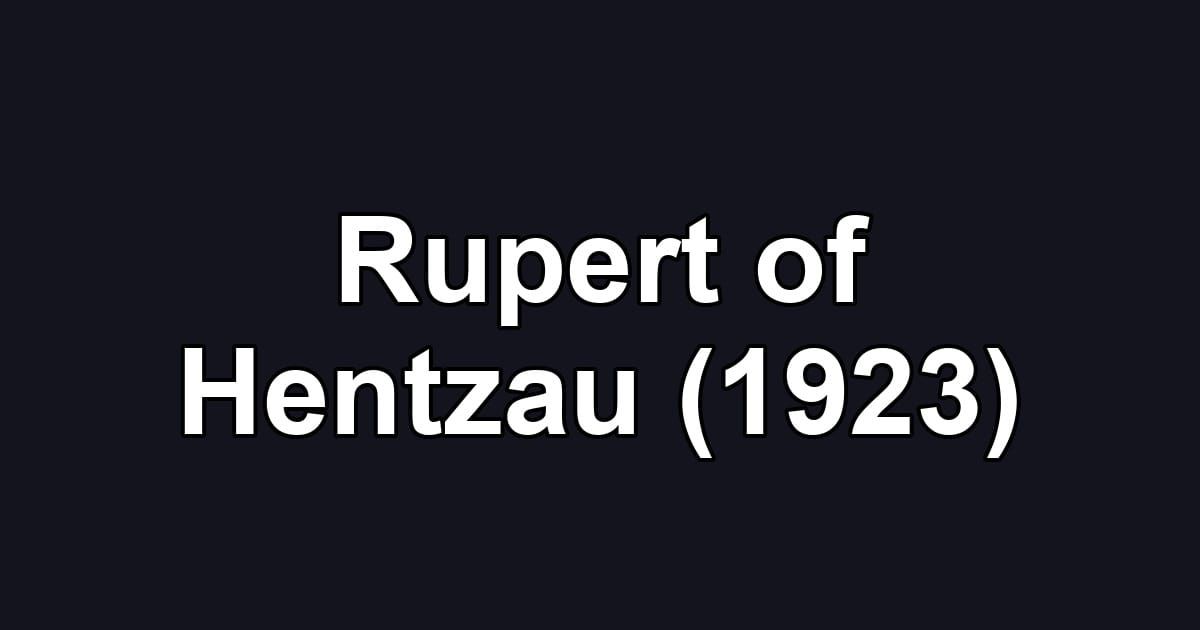 Rupert of Hentzau (1923)