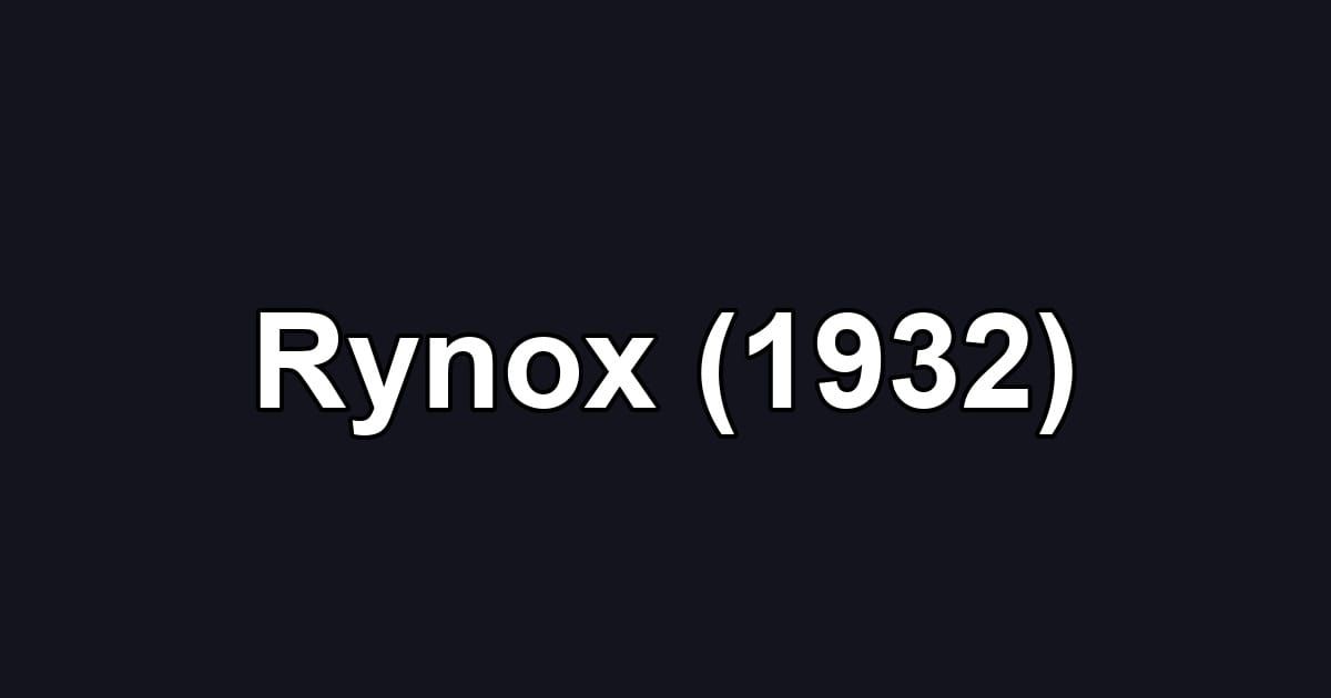 Rynox (1932)