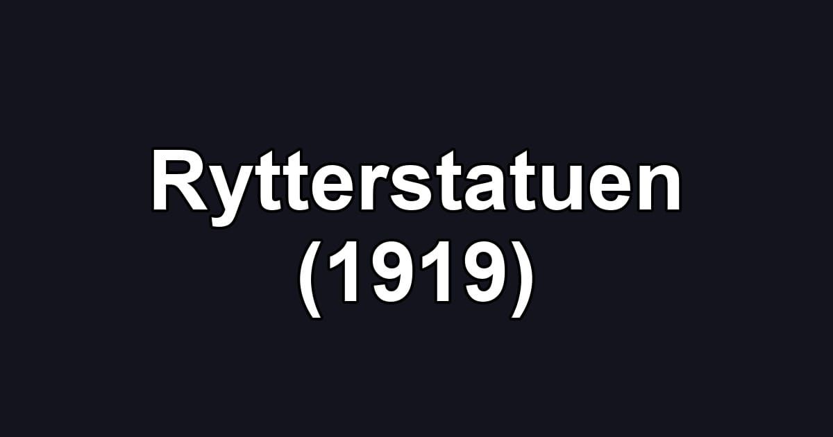 Rytterstatuen (1919)