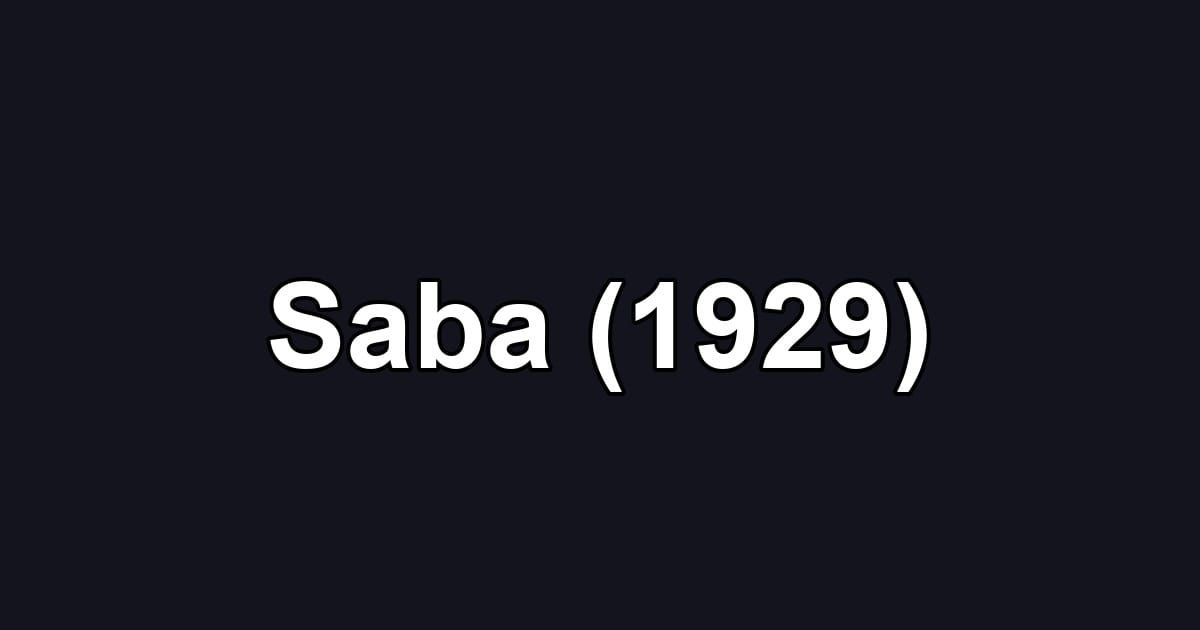 Saba (1929)