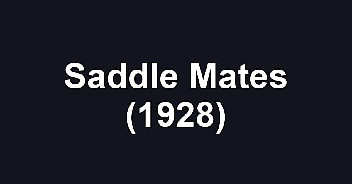 Saddle Mates (1928)