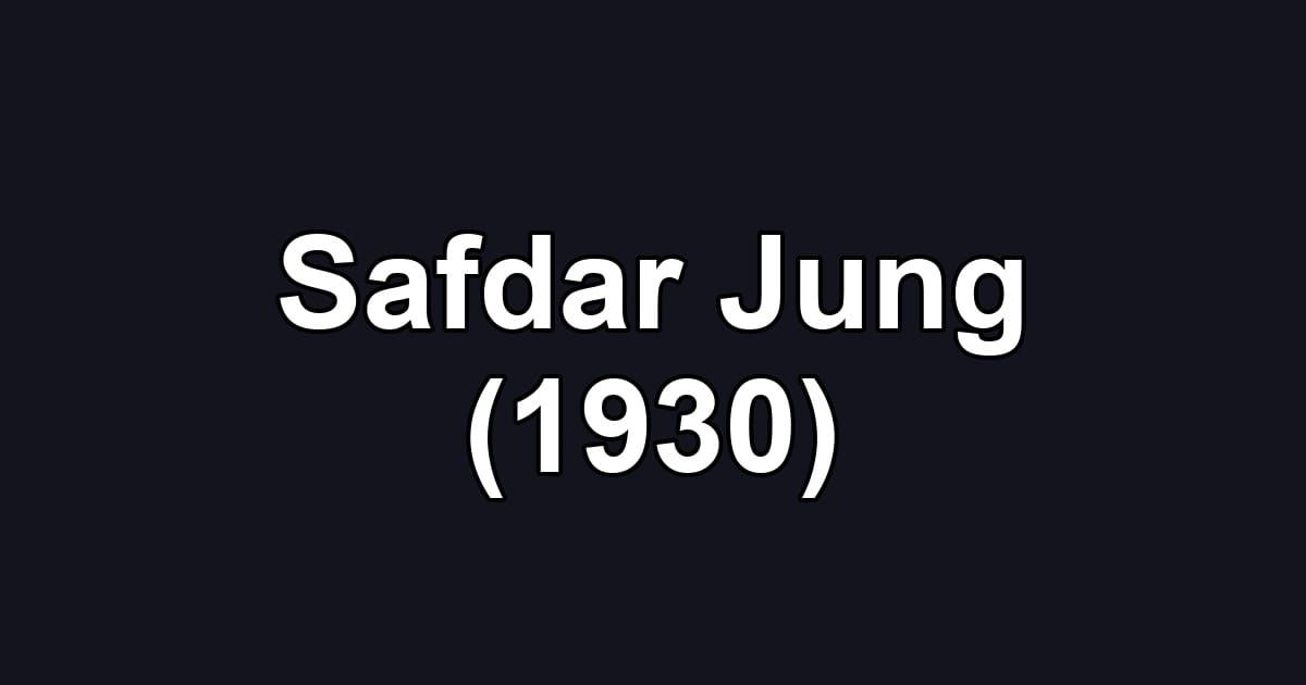 Safdar Jung (1930)