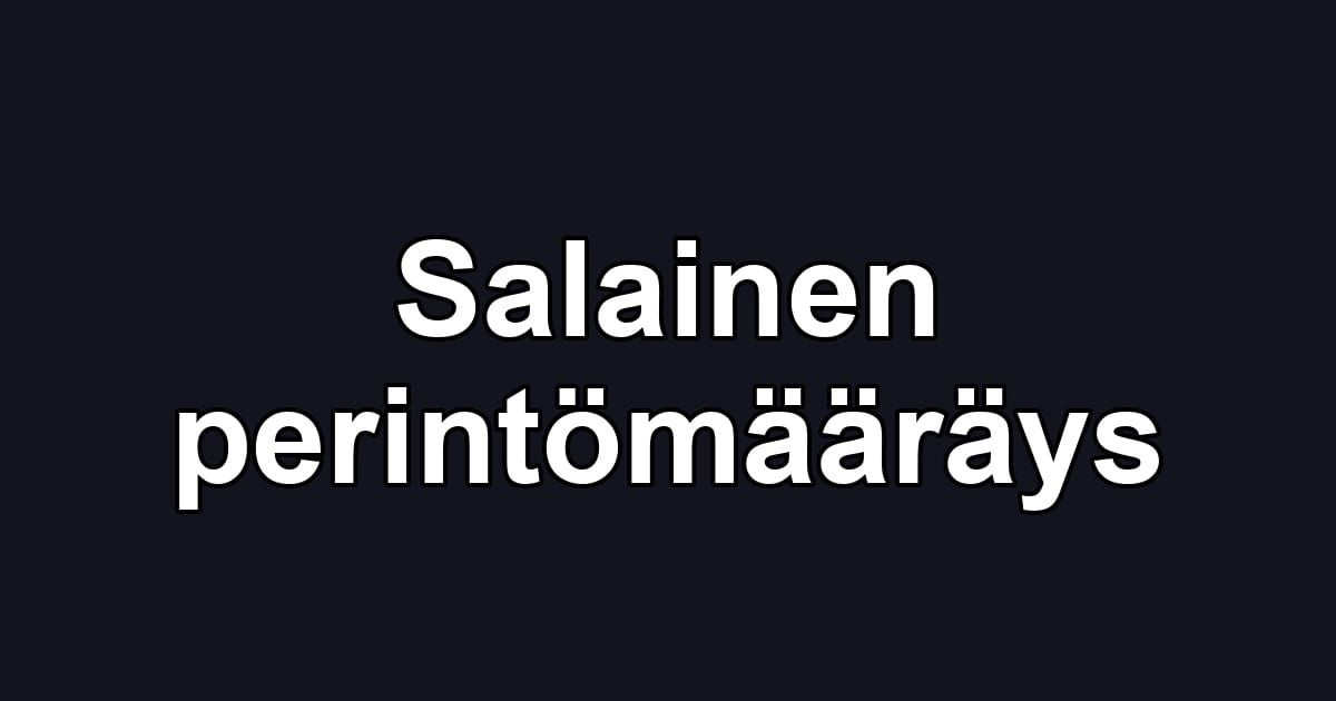 Salainen perintömääräys