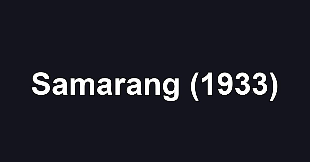 Samarang (1933)