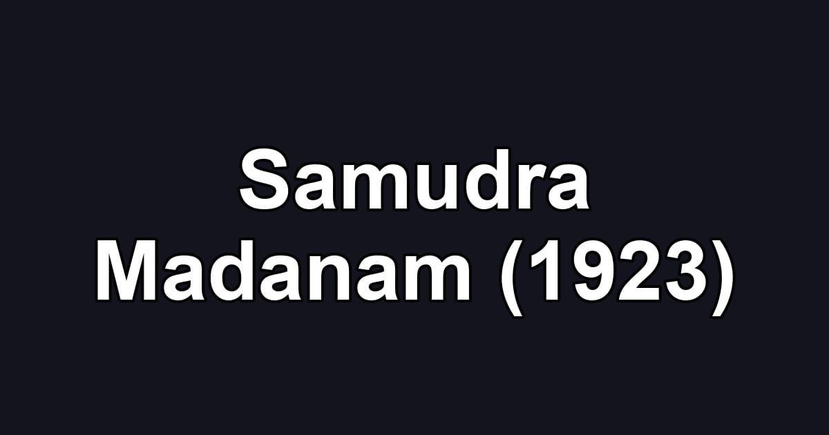 Samudra Madanam (1923)