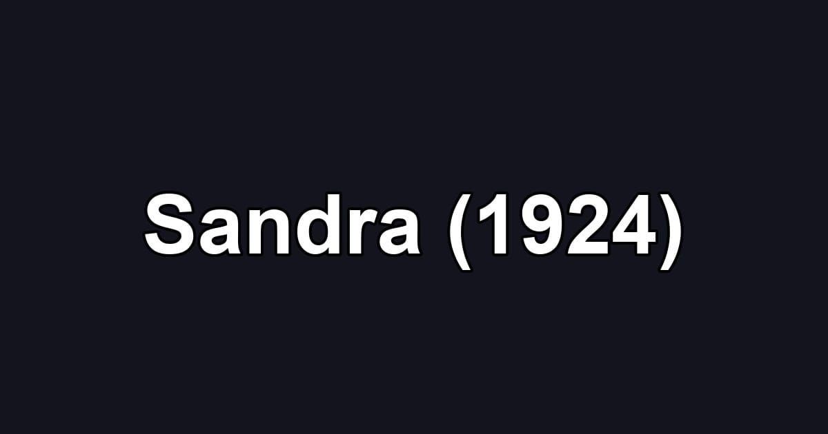 Sandra (1924)