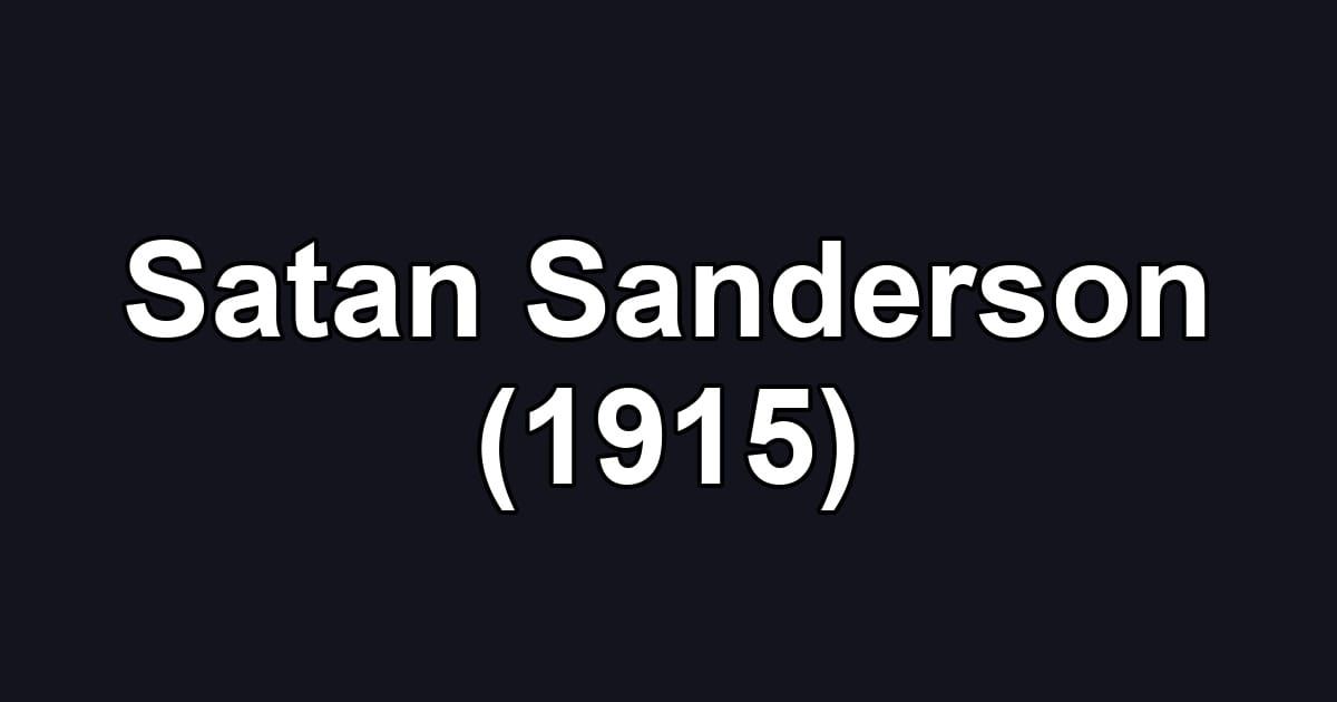 Satan Sanderson (1915)