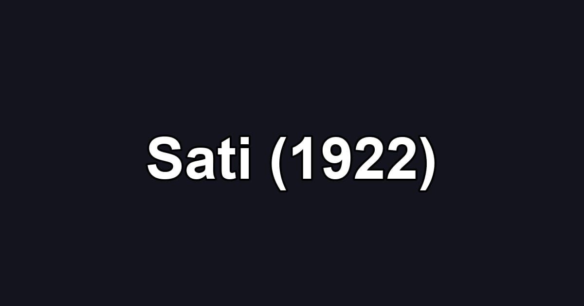Sati (1922)
