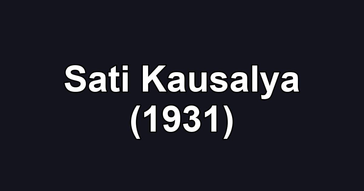 Sati Kausalya (1931)