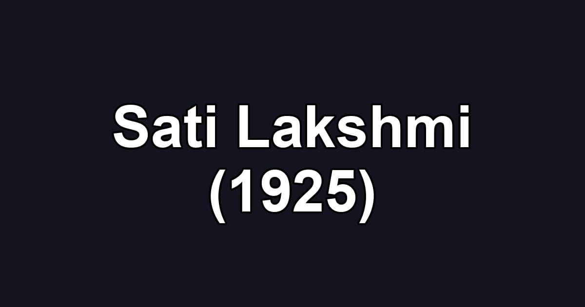 Sati Lakshmi (1925)