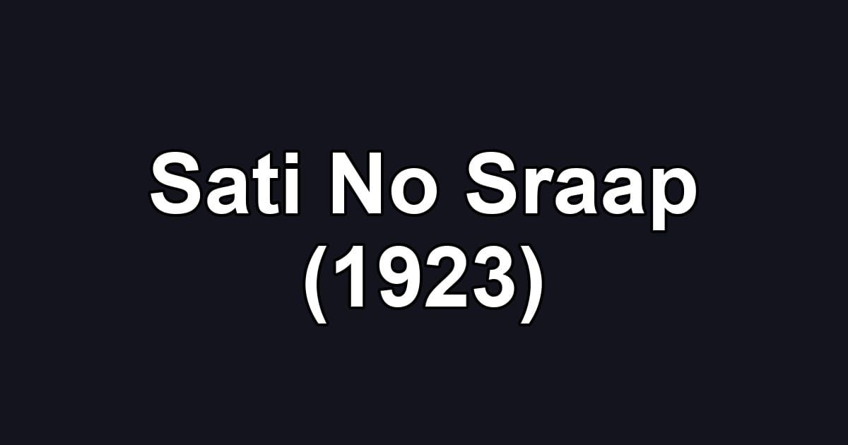 Sati No Sraap (1923)
